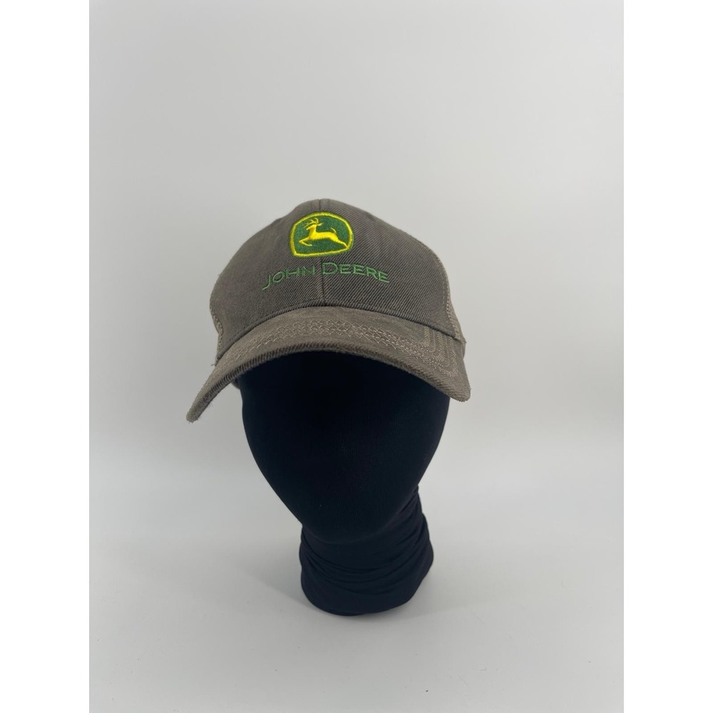John Deere Baseball Ca Hat Snapback Mesh Grey Embroidered Logo Infinity Headware